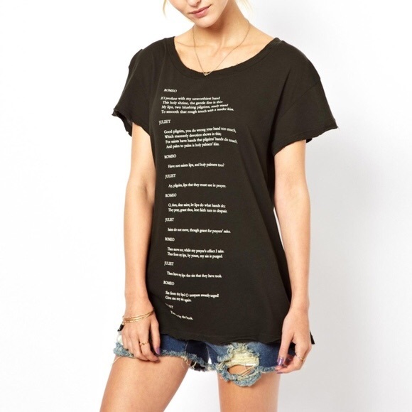 Wildfox Tops - WILDFOX Romeo & Juliet Script Graphic Tee RARE!